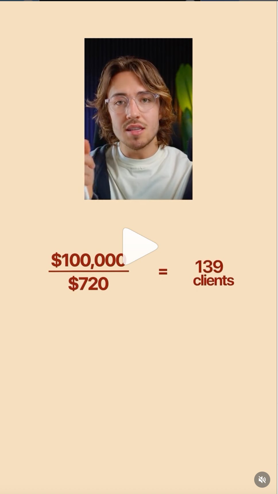 100000 divided by 720 equals 139 clients