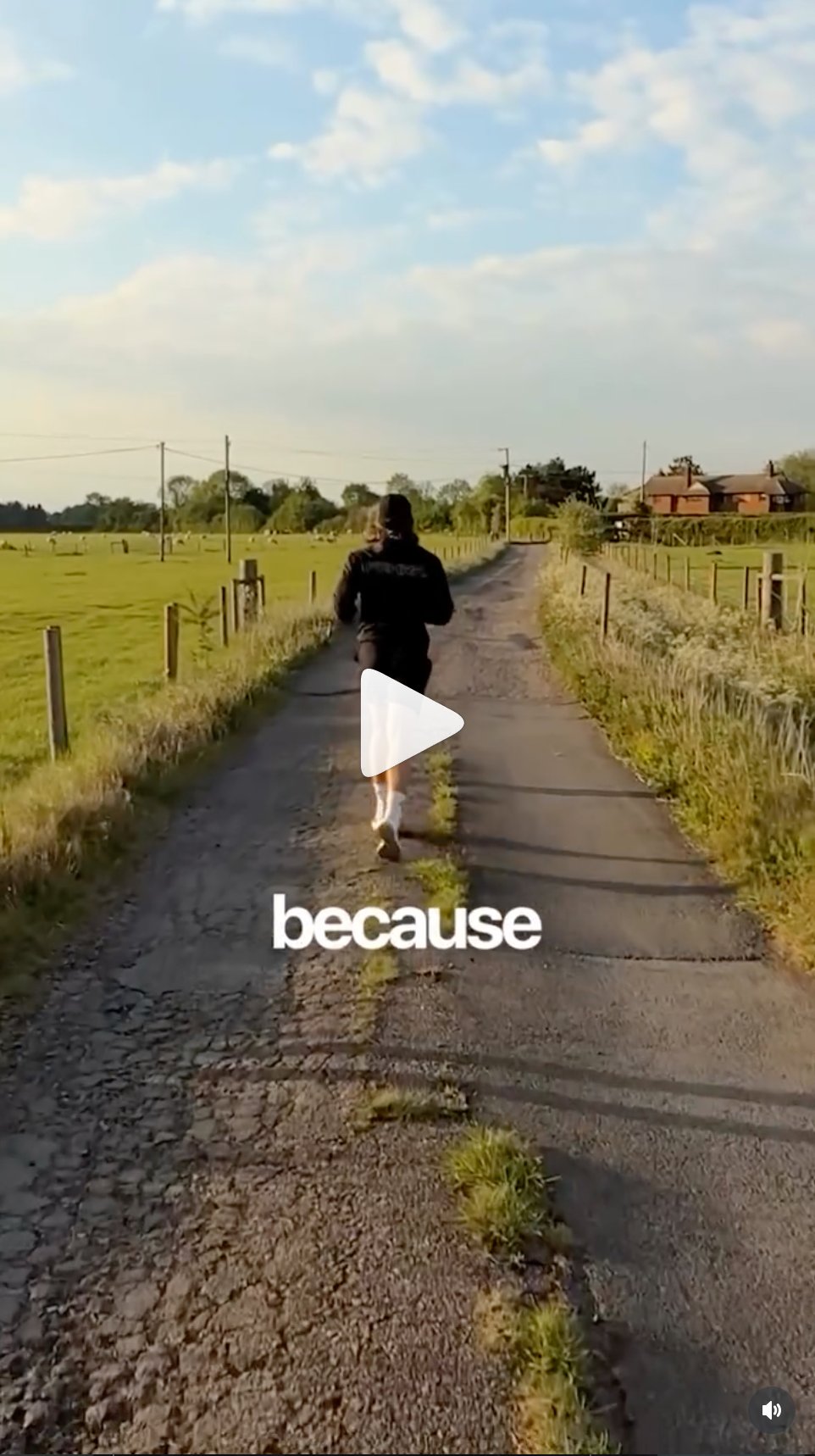 Running on country road